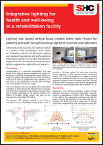 Integrative lighting for health and well-being in a rehabilitation facility