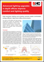 Advanced lighting upgrades in daylit offices improve comfort and lighting quality