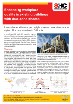 Enhancing workplace quality in existing buildings with dual-zone shades